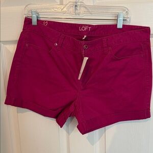 LOFT Women's Fuchsia Jean Shorts